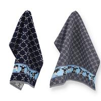 Bunzlau Castle Keuken- en theedoek set Cows Donkerblauw - thumbnail