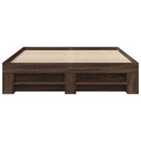 Bedframe zonder matras bewerkt hout bruin eikenkleur 140x190 cm - thumbnail