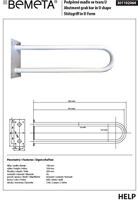 Handgreep U-Vorm Sapho Handicap 81,3 cm Wit - thumbnail