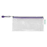 Opbergtas Tarifold met rits 250x115mm PVC blauw - thumbnail