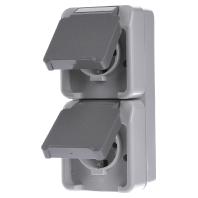 Merten MEG2329-8029 Wandcontactdoos dubbel Compleet 1 stuk(s) - thumbnail