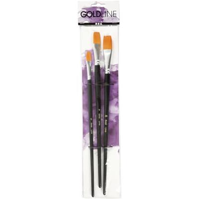 Creativ Company Gold line penselen plat, 3st.