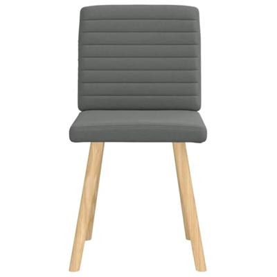 Eetkamerstoelen 2 st stof donkergrijs