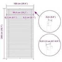 VidaXL Plisséjaloezie 100x200cm crème - thumbnail