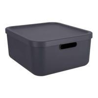 Rotho albula decoratie opbergbox 20l antraciet - thumbnail