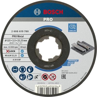 Bosch Accessoires Doorslijpschijf Metaal X-Lock 115X2.5mm - 2608619780 Bosch Accessoires Doorslijpschijf Metaal X-Lock 115X2.5mm - 2608619780