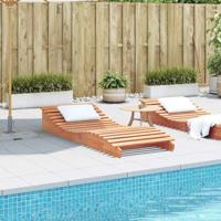 Ligbed 205x80x31,5 cm massief grenenhout wasbruin - thumbnail