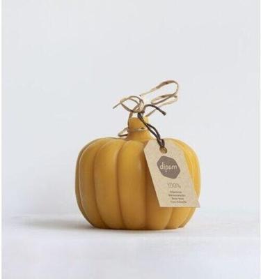 Bijenwaskaars in de vorm van een pompoen - 1 kaars