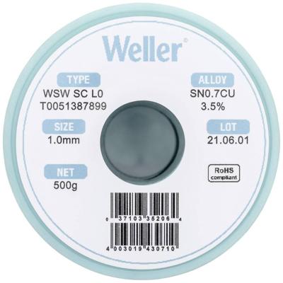 Weller WSW SC L0 Soldeertin, loodvrij Spoel Sn0,7Cu 500 g 1 mm Weller WSW SC L0 Soldeertin, loodvrij Spoel Sn0,7Cu 500 g 1 mm