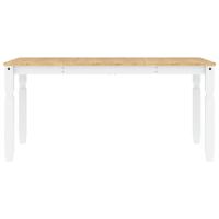 Eettafel Corona 160x80x75 cm massief grenenhout wit - thumbnail