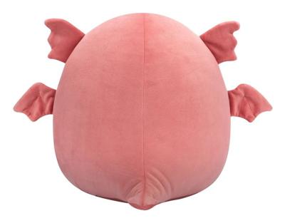 Squishmallows knuffel Leandro de donkerkoraalkleurige cthulhu - 30 cm