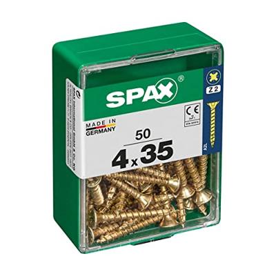 Schroefdoos SPAX Yellox Hout Platte kop 50 Onderdelen (4 x 35 mm)