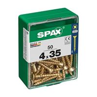 Schroefdoos SPAX Yellox Hout Platte kop 50 Onderdelen (4 x 35 mm) - thumbnail