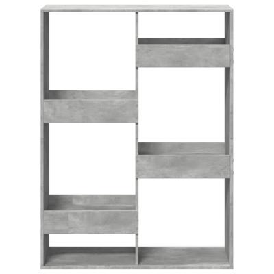 Boekenkast 100x33x155,5 cm bewerkt hout betongrijs