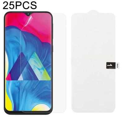 25 stuks zachte hydrogel film volledige dekking front beschermer met alcohol katoen + kraskaart voor Galaxy M10