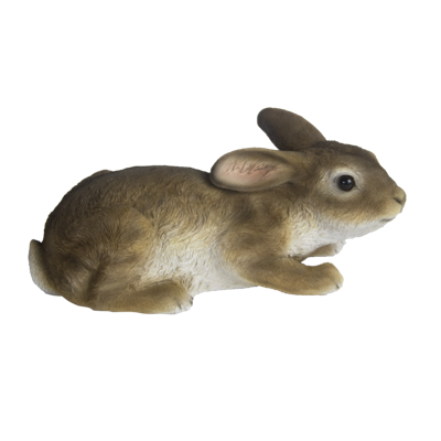 Esschert Design haas 23,4 x 10,2 cm polyresin bruin/wit Esschert Design haas 23,4 x 10,2 cm polyresin bruin/wit