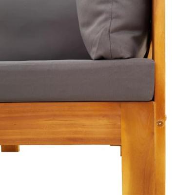 4-delige Loungeset met kussens massief acaciahout