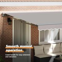 VidaXL Inklapbaar zonnescherm lichtgrijs 400 × 300 cm - thumbnail