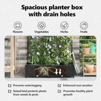 Tuin Bloempot 2 pcs Zwart Staal - thumbnail