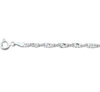 Huiscollectie Zilveren Ketting Singapore 2,25 mm x 45 cm - thumbnail