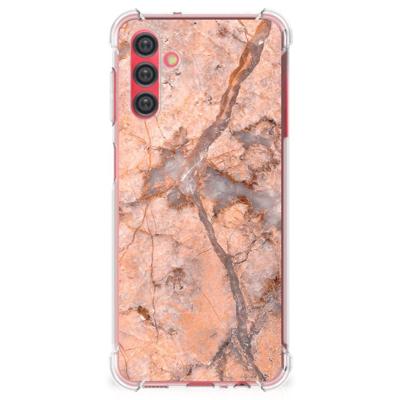 Samsung Galaxy A13 5G | A04s Anti-Shock Hoesje Marmer Oranje Samsung Galaxy A13 5G | A04s Anti-Shock Hoesje Marmer Oranje