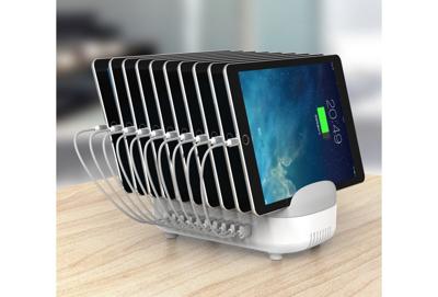 10-poorts USB-oplaadhub voor tafelblad