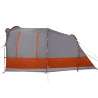 Tunneltent 3-persoons waterdicht grijs en oranje - thumbnail