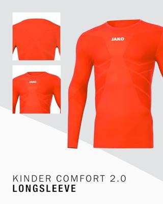 JAKO 6455 Longsleeve Comfort 2.0 - Flame - XXS