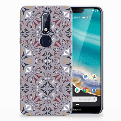 Nokia 7.1 | TPU | Siliconen hoesje | Flower Tiles
