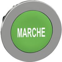 Schneider Electric ZB4FA342 ZB4FA342 Plat, Terugstelbaar (Ø) 30.5 mm Marche Chroom, Groen 1 stuk(s) - thumbnail