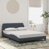 Bed met matras "Dover" fluweel donkergrijs 140x190 cm - thumbnail