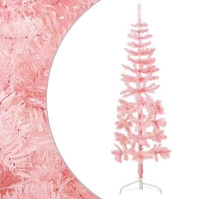 VidaXL Kunstkerstboom half met standaard smal 150 cm roze VidaXL Kunstkerstboom half met standaard smal 150 cm roze