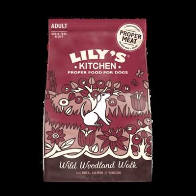 Lily's Kitchen Adult Wild Woodland Walk met eend, zalm en hert hondenvoer 2 x 12 kg