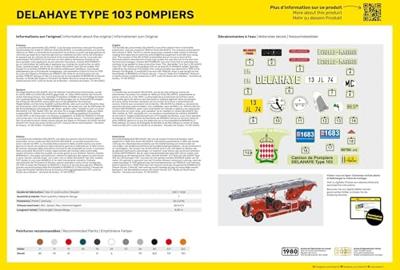Heller 56780 STARTER KIT Delahaye Type 103 Pompiers Bouwpakket Schaal 1:24