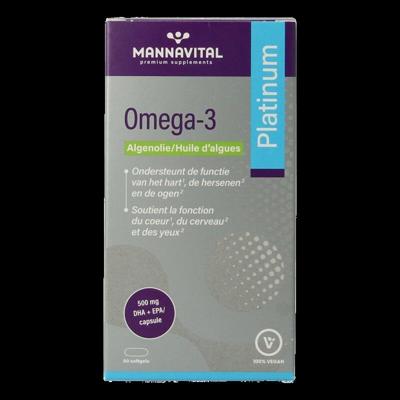 Mannavital Omega 3 Algenolie Platinum Softgels Mannavital Omega 3 Algenolie Platinum Softgels