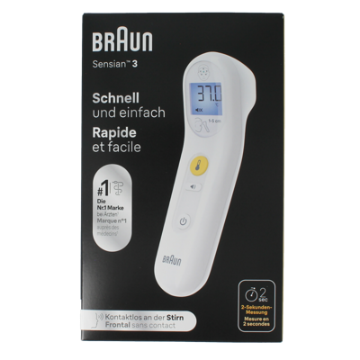 Braun Voorhoofdthermometer Sensian 3 BNT050 1 Stuks