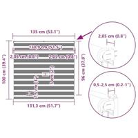 Zebra rolgordijn 135x100 cm stofbreedte 130,9 cm marmerbeige - thumbnail
