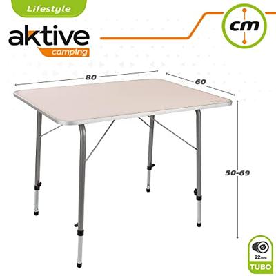 Tafel Aktive Opvouwbaar Voor de camping 80 x 69 x 60 cm