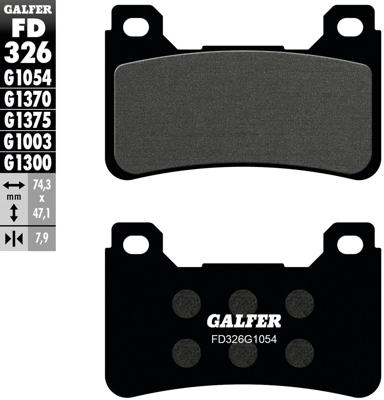 GALFER remblokken "fd326" brake pad fd326 g1054 organic street