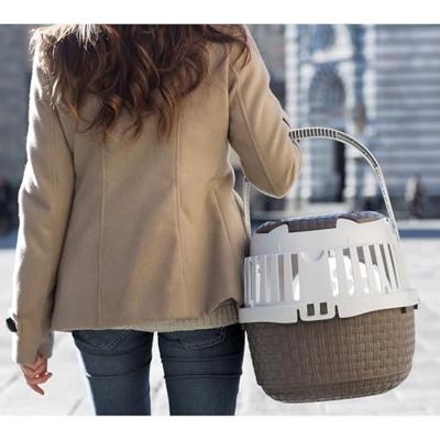 Bama Pet Transportbox 52x33x34 cm Taupe/Wit - thumbnail