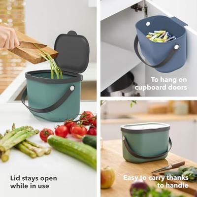 Rotho ALBULA Bio Afvalbakje 3.2L Blauw