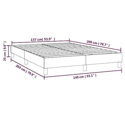 Boxspringframe stof taupe 140x200 cm