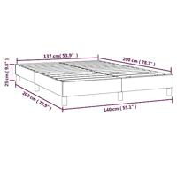 Boxspringframe stof zwart 140x200 cm - thumbnail