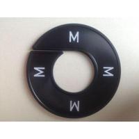 Maatring 9cm zwart/wit M - thumbnail