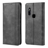 Magnetische gesp retro Crazy Horse textuur horizontale Flip lederen case voor vivo V15 met houder & card slots & fotolijst (zwart) - thumbnail