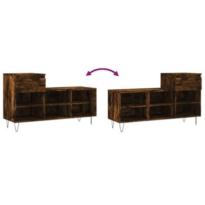 VidaXL Schoenenkast 102x36x60 cm bewerkt hout gerookt eikenkleurig