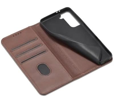 Casecentive Leren Wallet case Luxe Samsung Galaxy S21 bruin