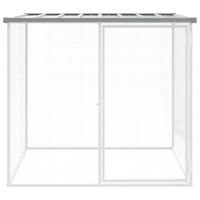 Kippenhok met dak 103x98x90 cm gegalvaniseerd staal lichtgrijs - thumbnail