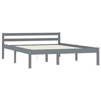 Bedframe massief grenenhout grijs 140x200 cm - thumbnail
