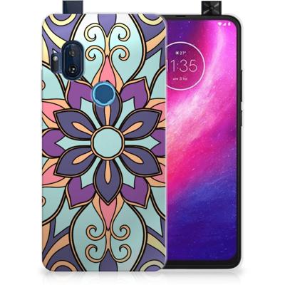 Motorola One Hyper TPU Case Purple Flower Motorola One Hyper TPU Case Purple Flower